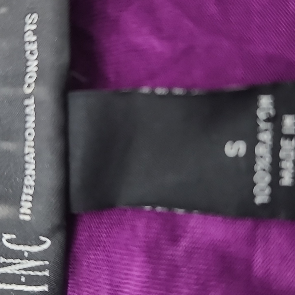 INC International Concepts Purple and Gold Embellished 3/4 Sleeve Tunic. S - Picture 10 of 10